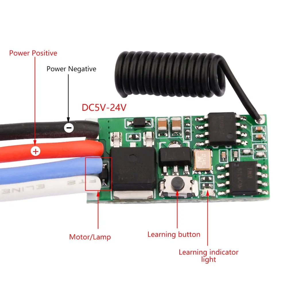 Motor Driver Module - Modulo Ricevitore Wireless RF 433MHz DC