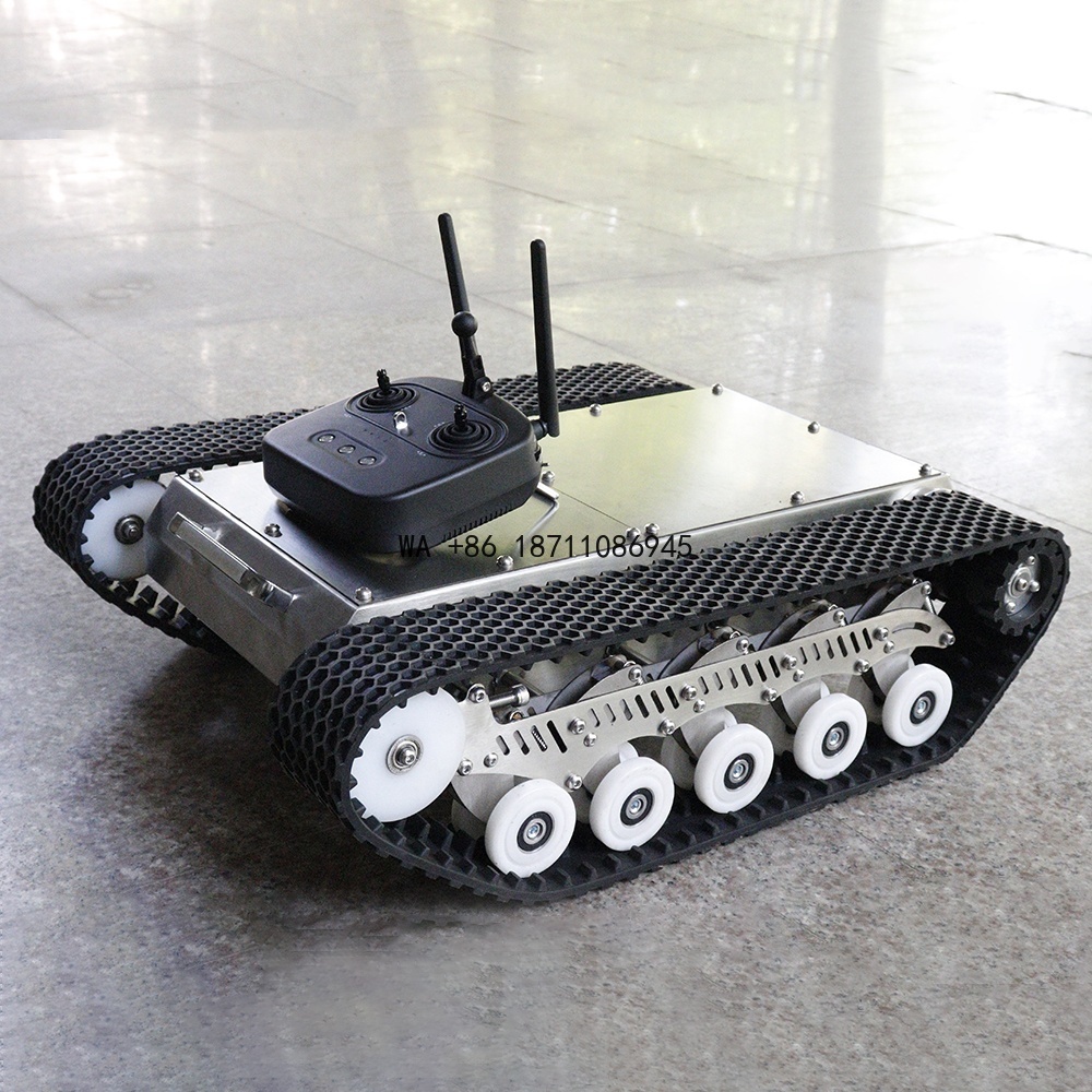 Robot Chassis - Piattaforma Robotica con Cingoli in Gomma,