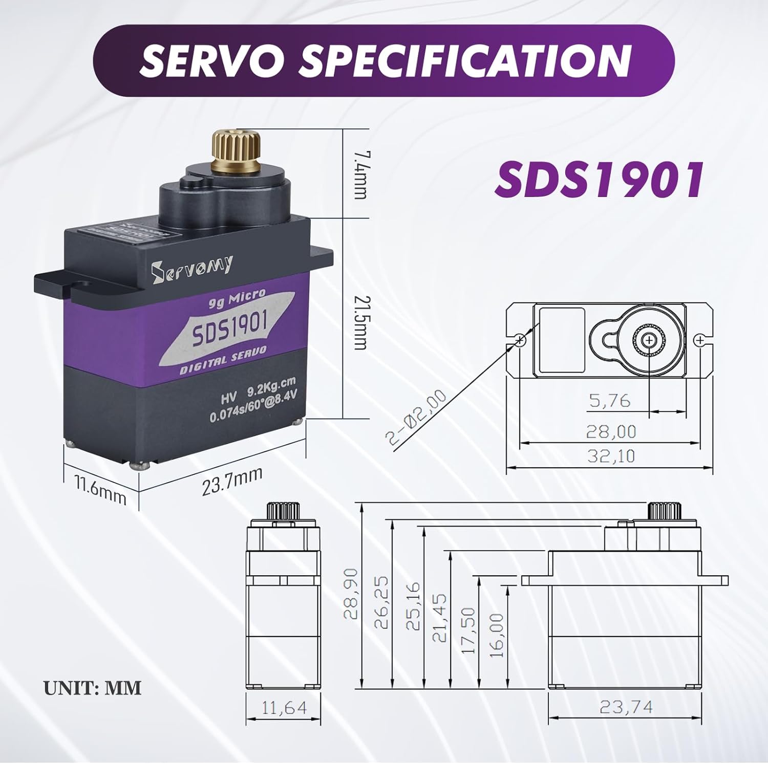 SERVOMY-SDS1901 Digitale 9G Mi - Sg90 Servo recensione e prezzo